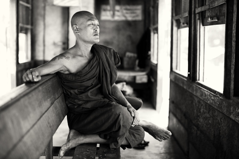 Buddhist monk in Taunggyi, Myanmar 