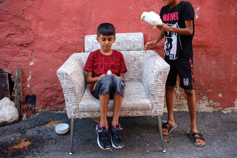 Istanbul, street scene in Ayvansaray
