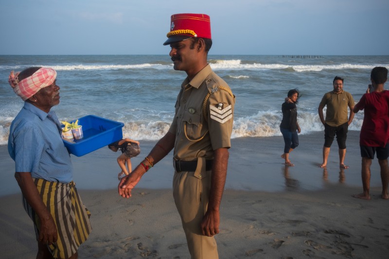 Policeman in Puducherry, India