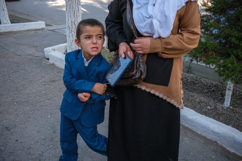 Tajikistan, street scene in Istaravshan